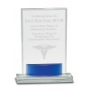 Crystal Rectangle with Blue Accent Base (Crystal Awards)
