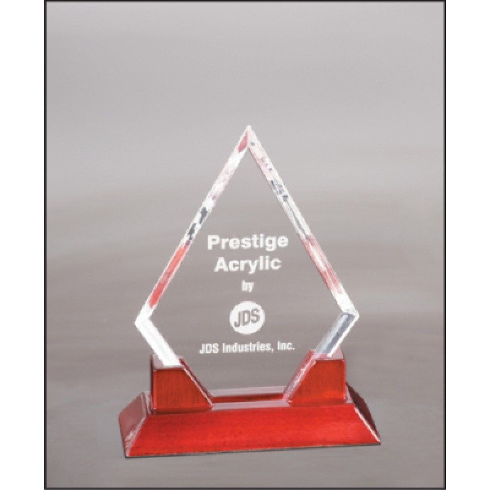 Diamond Prestige Acrylic with Rosewood Piano Finish Base (Acrylic Awards)