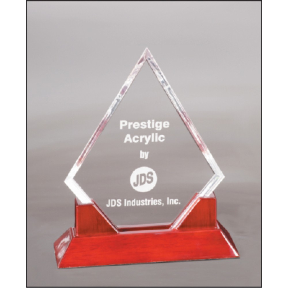 Diamond Prestige Acrylic with Rosewood Piano Finish Base (Acrylic Awards)