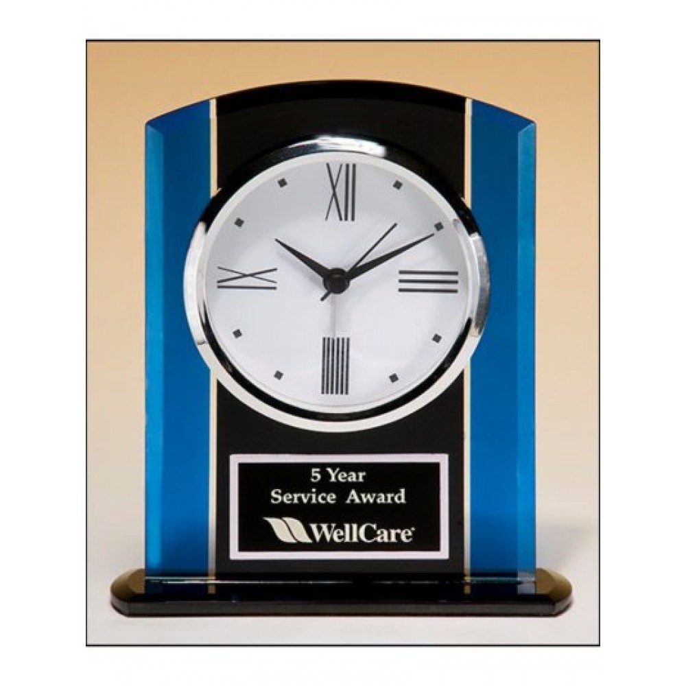 Art Deco Color Stripe Desk Clock