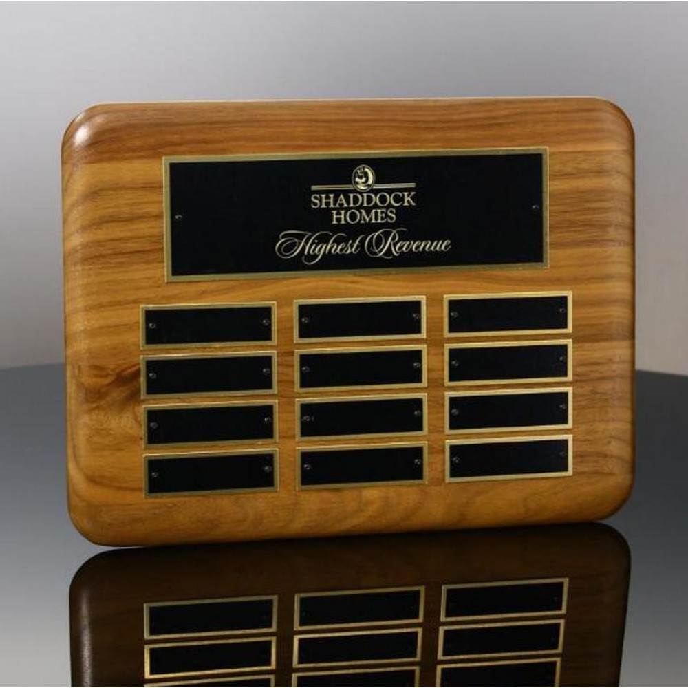 Perpetual Plaque With 12, 24, or 36 Black Brass Plates (Plaques)