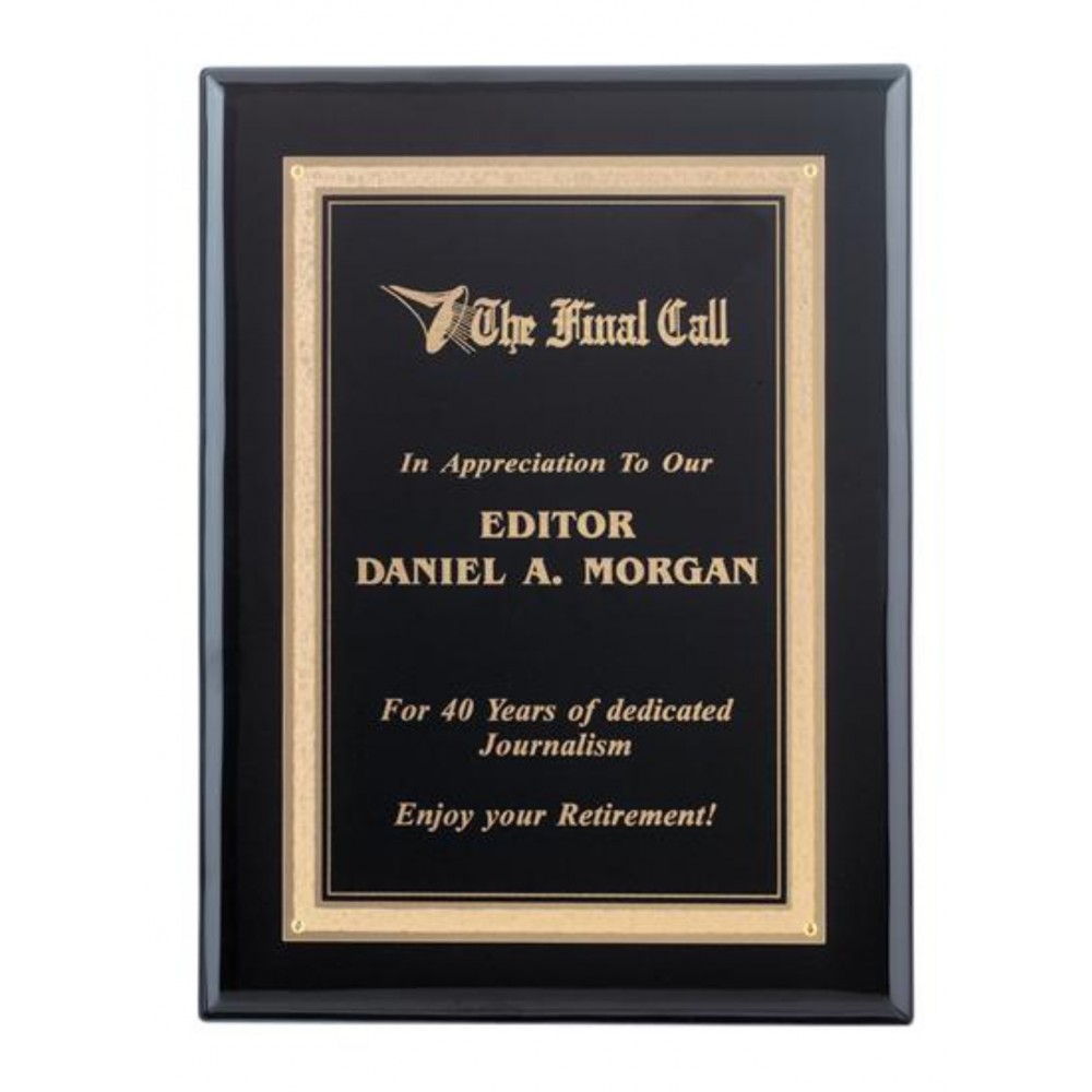 Black Elegance Plaque (Plaques)
