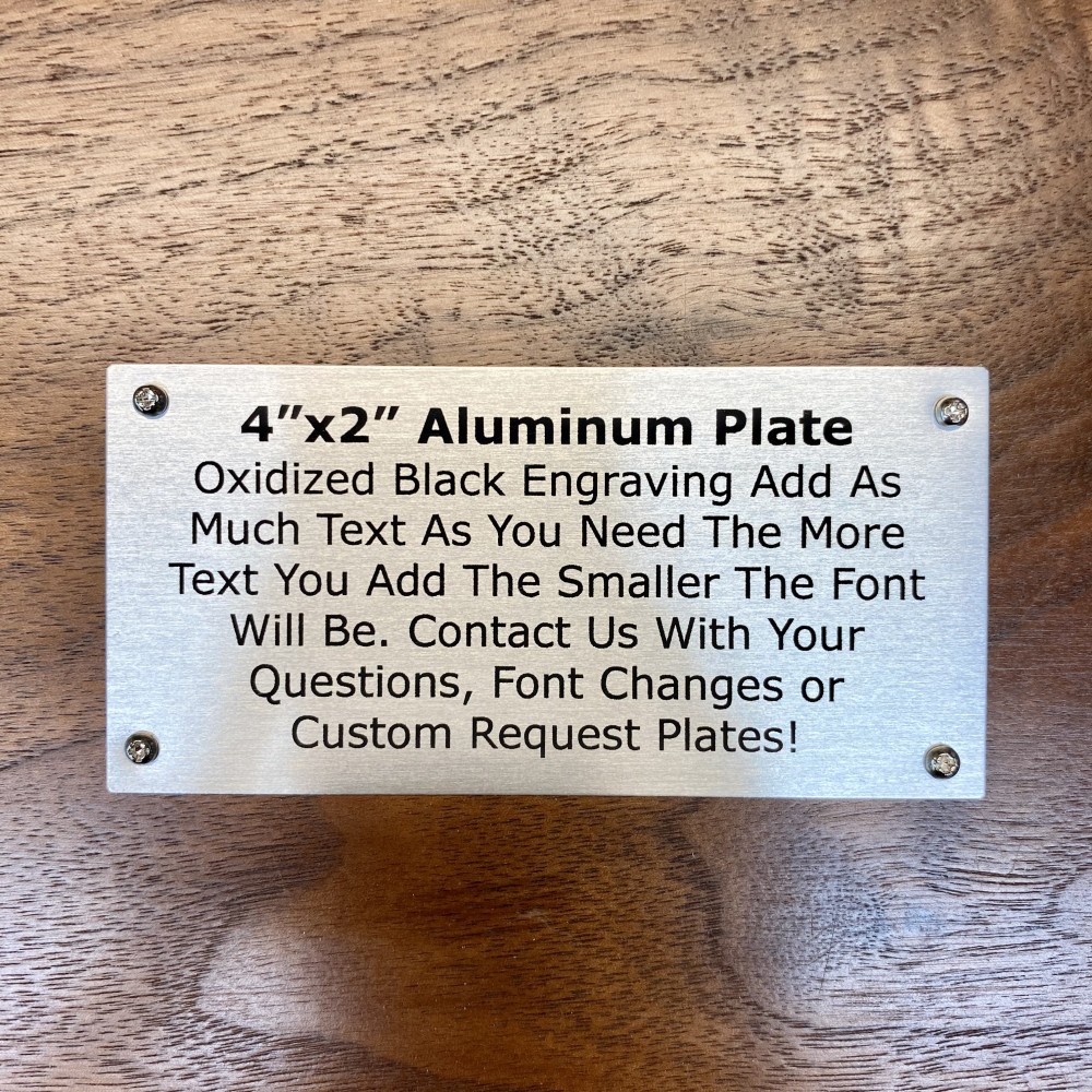 2"x4" Aluminum Metal Plate with Screws