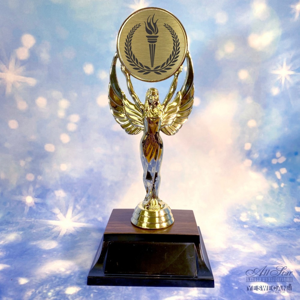 Female Victory Torch, Gold Insert Trophy - A1 (A1)