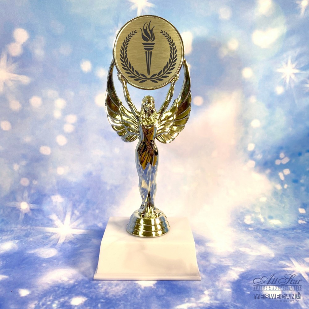 Female Victory Torch, Gold Insert Trophy - A1 (A1)