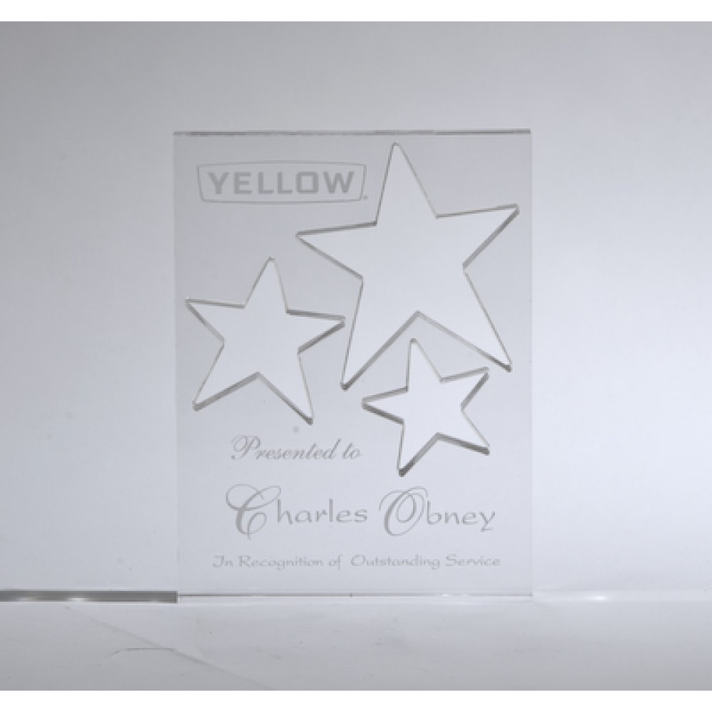 3-Star Knockout Acrylic Award (Acrylic Awards)