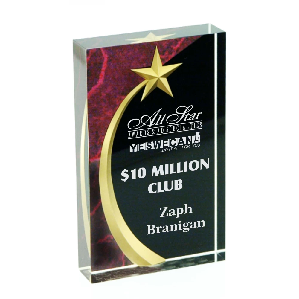 Carved Star Award (SRI-B) by www.allstaryeswecan.com Carved Star Award (Acrylic Awards)