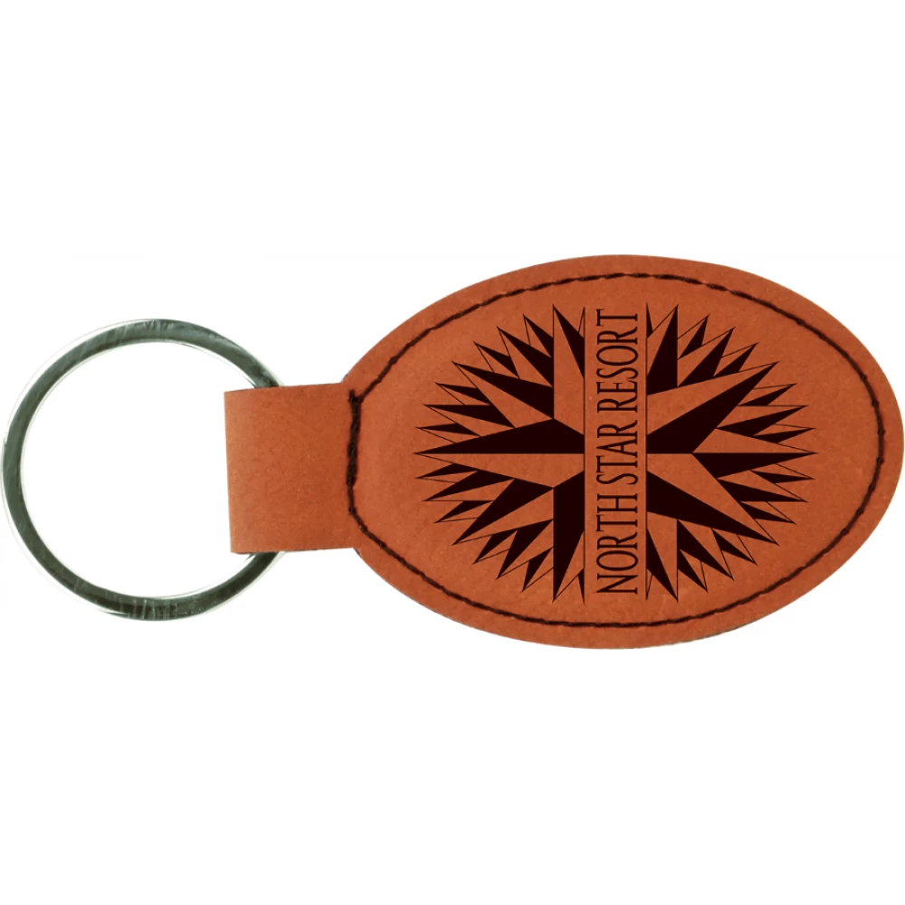 Leatherette Oval Keychain (GFT) by www.allstaryeswecan.com Leatherette Oval Keychain (New Arrivals!)