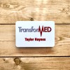 Color Fusion Rectangle Plastic Name Badge (Badges)