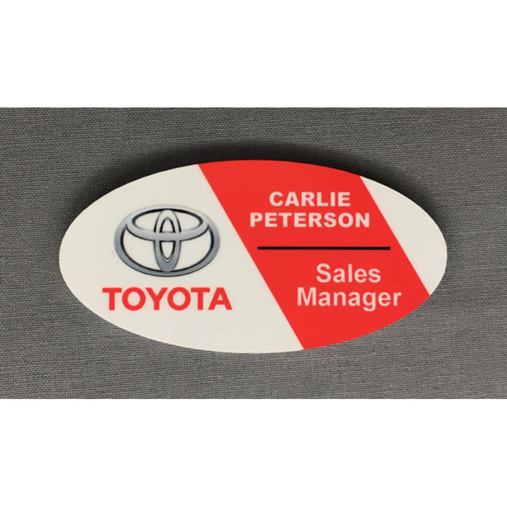 Color Fusion Oval Plastic Name Badge (Badges)