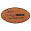 Leatherette 3.25" x 1.75" Oval Name Badge (New Arrivals!)