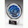 Blue and White Art Glass Disk Award