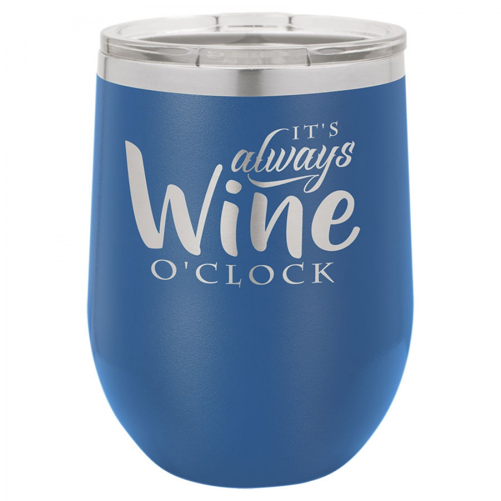 Coffee Don't Leave Home Without It Polar Camel 12 oz Stemless Wine Tumbler w/Lid