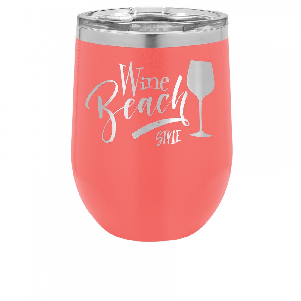 Polar Camel 12 oz. Vacuum Insulated Stemless Wine Tumbler w/Lid by