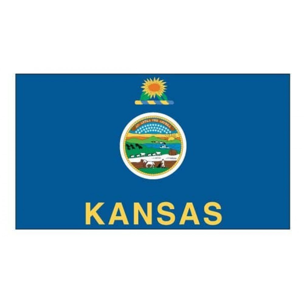 Kansas 3 x 5 Nylon State Flag (While Quantities Last!)