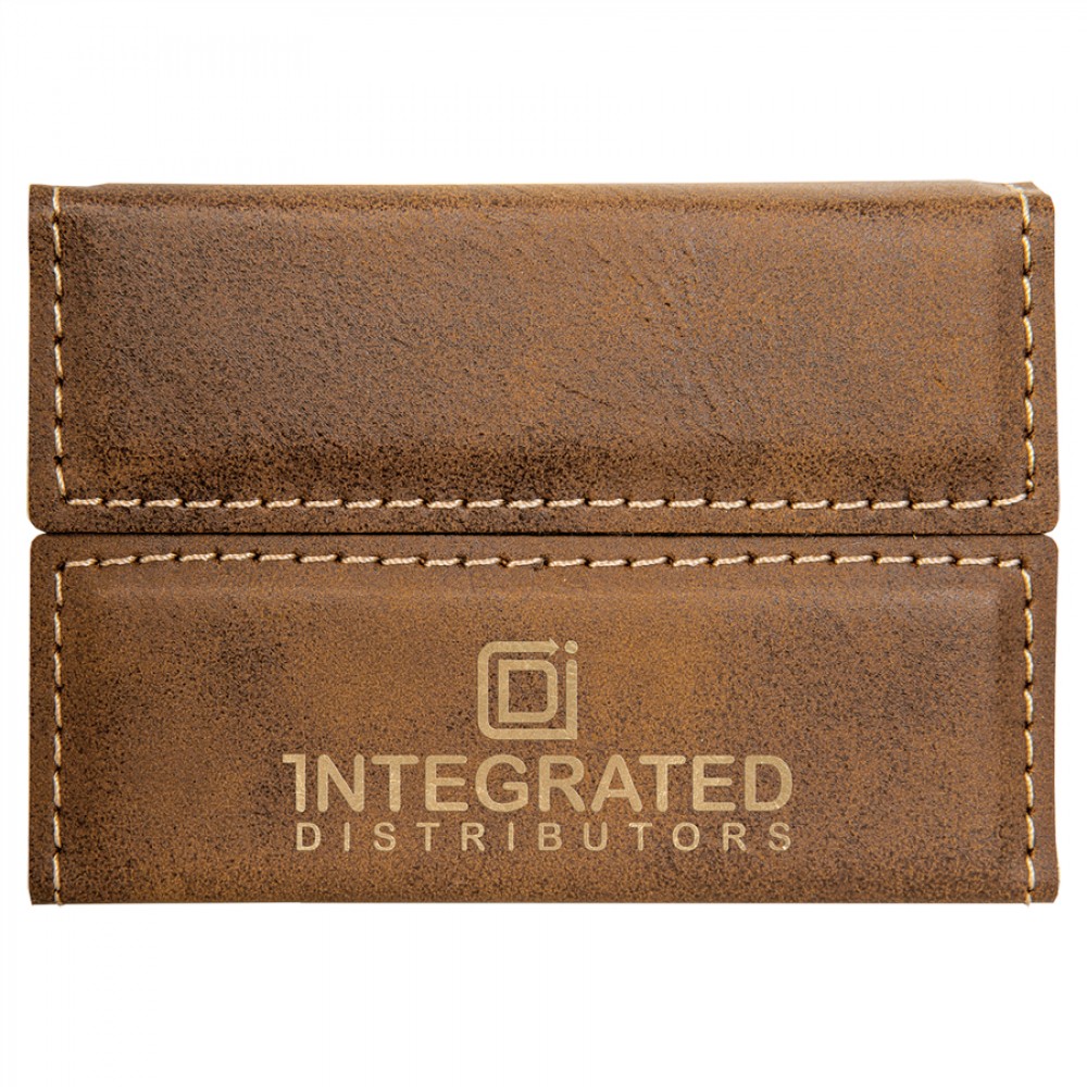 Leatherette Hard Business Card Holder (Leatherette)