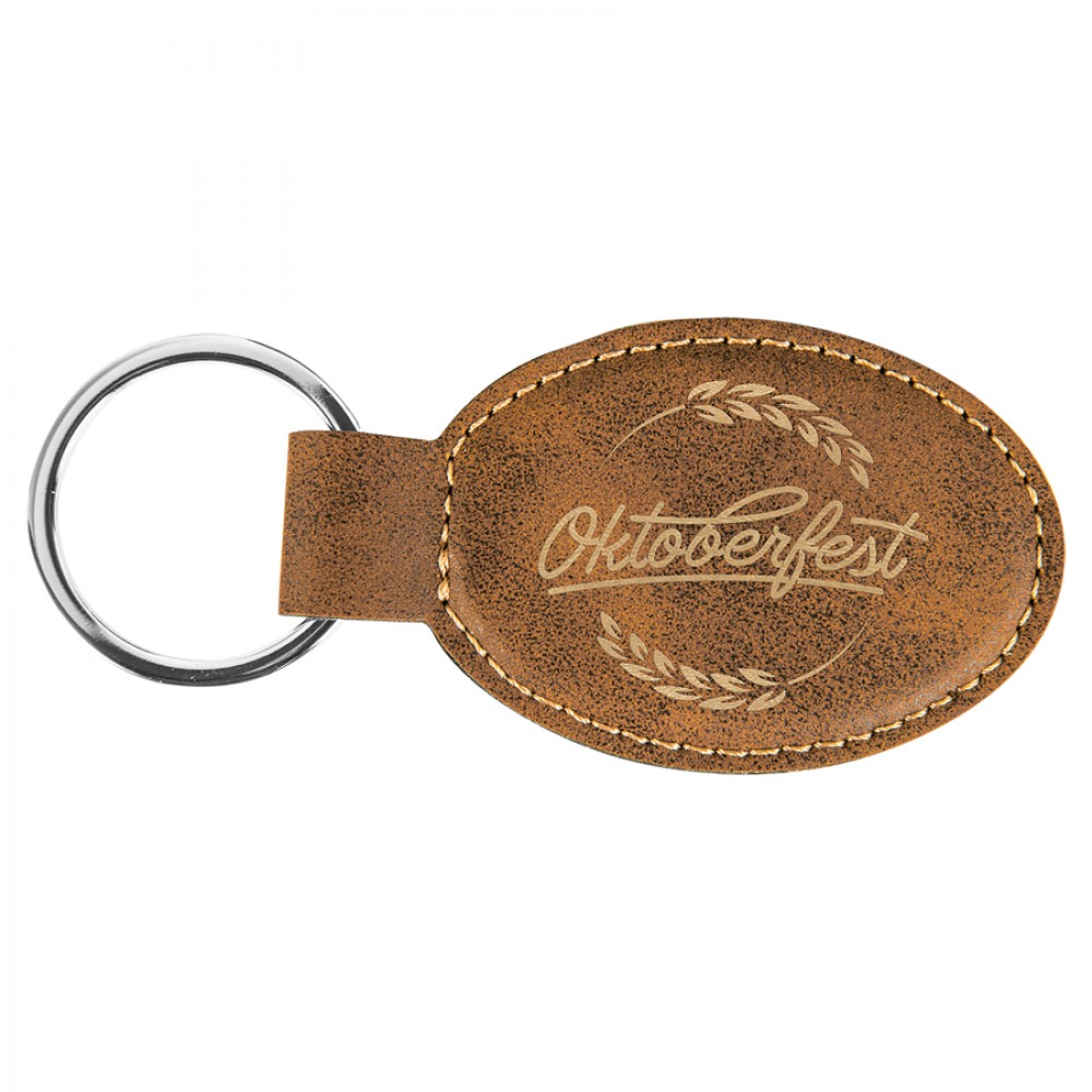 Leatherette Oval Keychain (New Arrivals!)