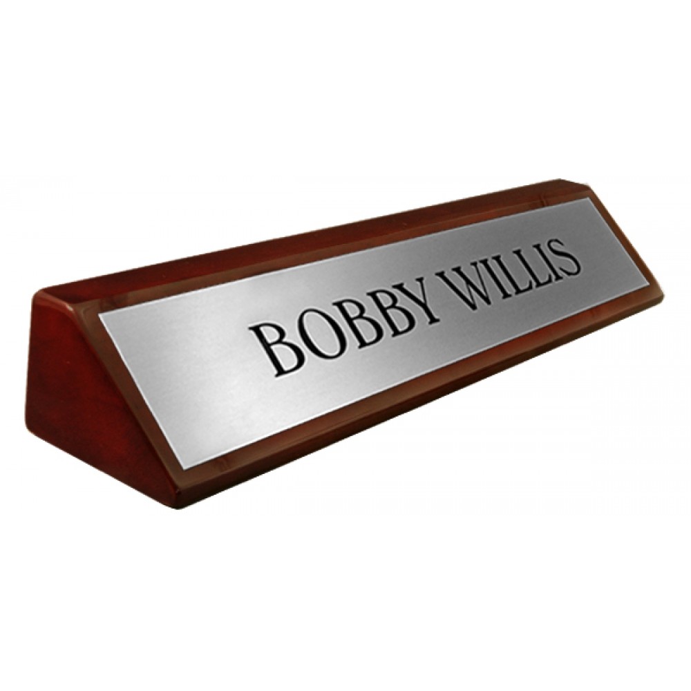 Custom Desk Wedge Nameplate - 8" & 10" (Customize Me)