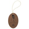 Leatherette Oval Ornament with String