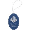 Leatherette Oval Ornament with String