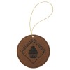 Leatherette Round Ornament with String