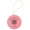 Leatherette Round Ornament with String