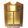Perpetual Plaque with 12, 60, or 100 Brushed Brass Plates (Plaques)