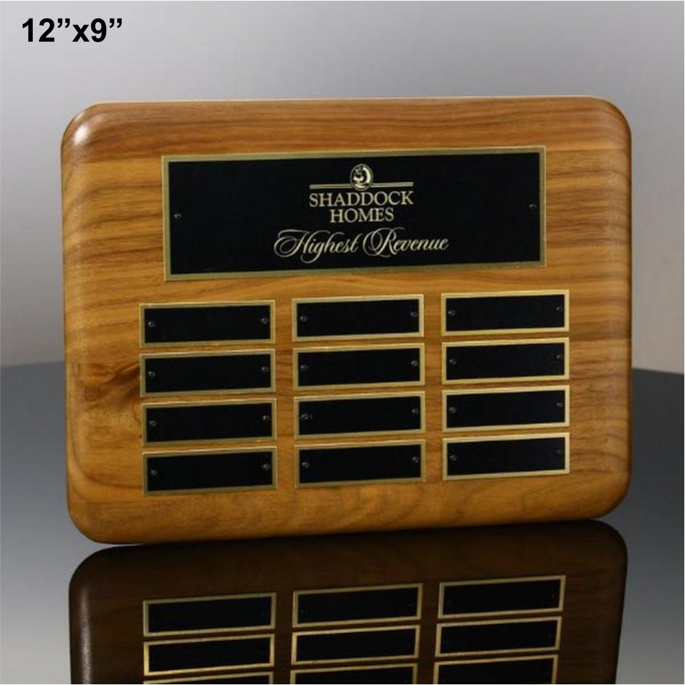 Perpetual Plaque With 12, 24, or 36 Black Brass Plates (Plaques)