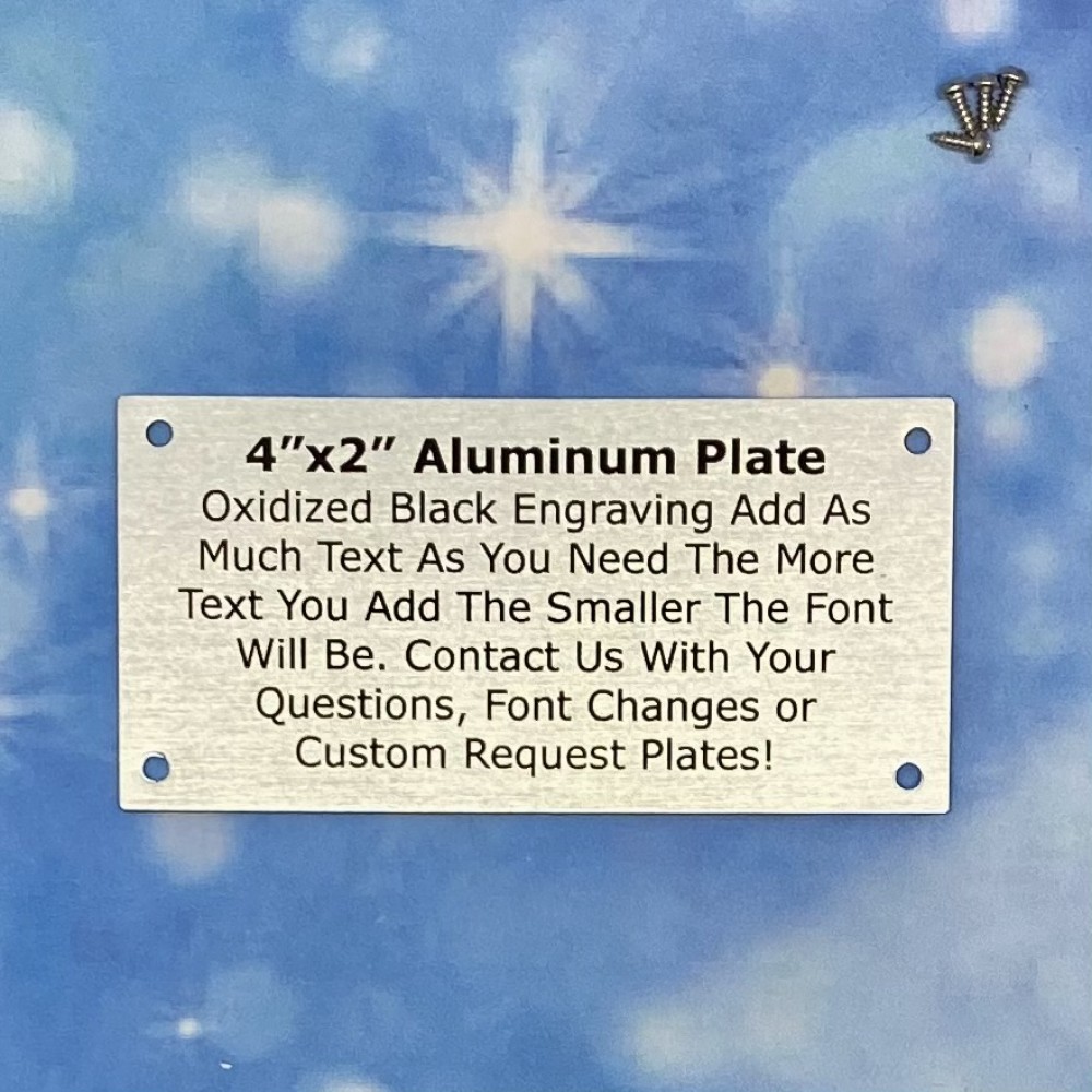 2"x4" Aluminum Metal Plate with Screws