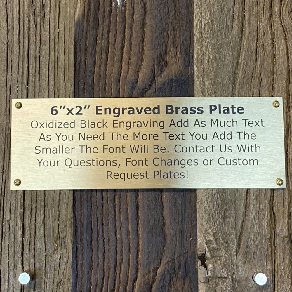 2"x6" Brass Metal Plate with Screws