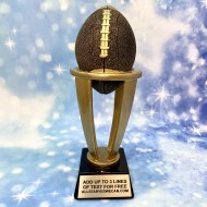 Football Trophy Heavyweight Sculpture Silver 19cm (7.5)