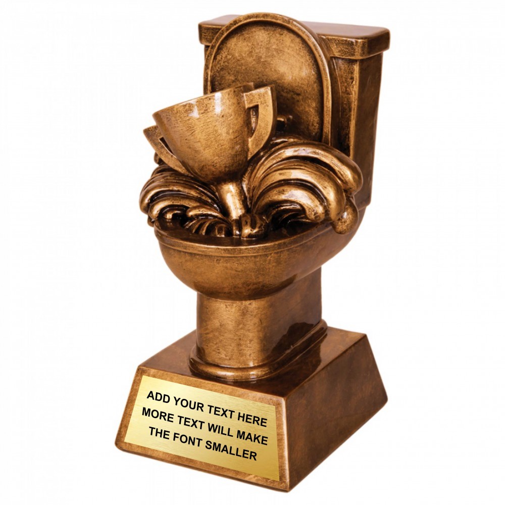 Golden Trophy in Toilet (Just For Fun)