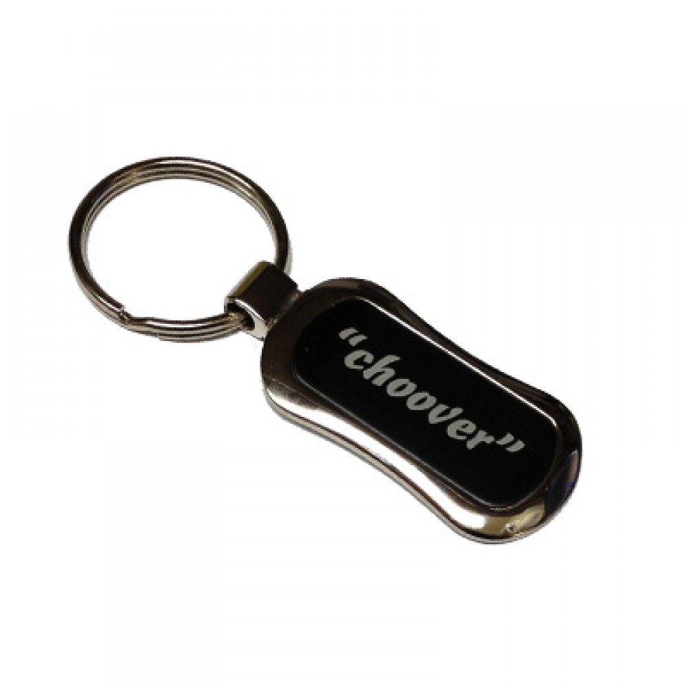 Chrome and Black Key Tag (Other Personalized Gifts)