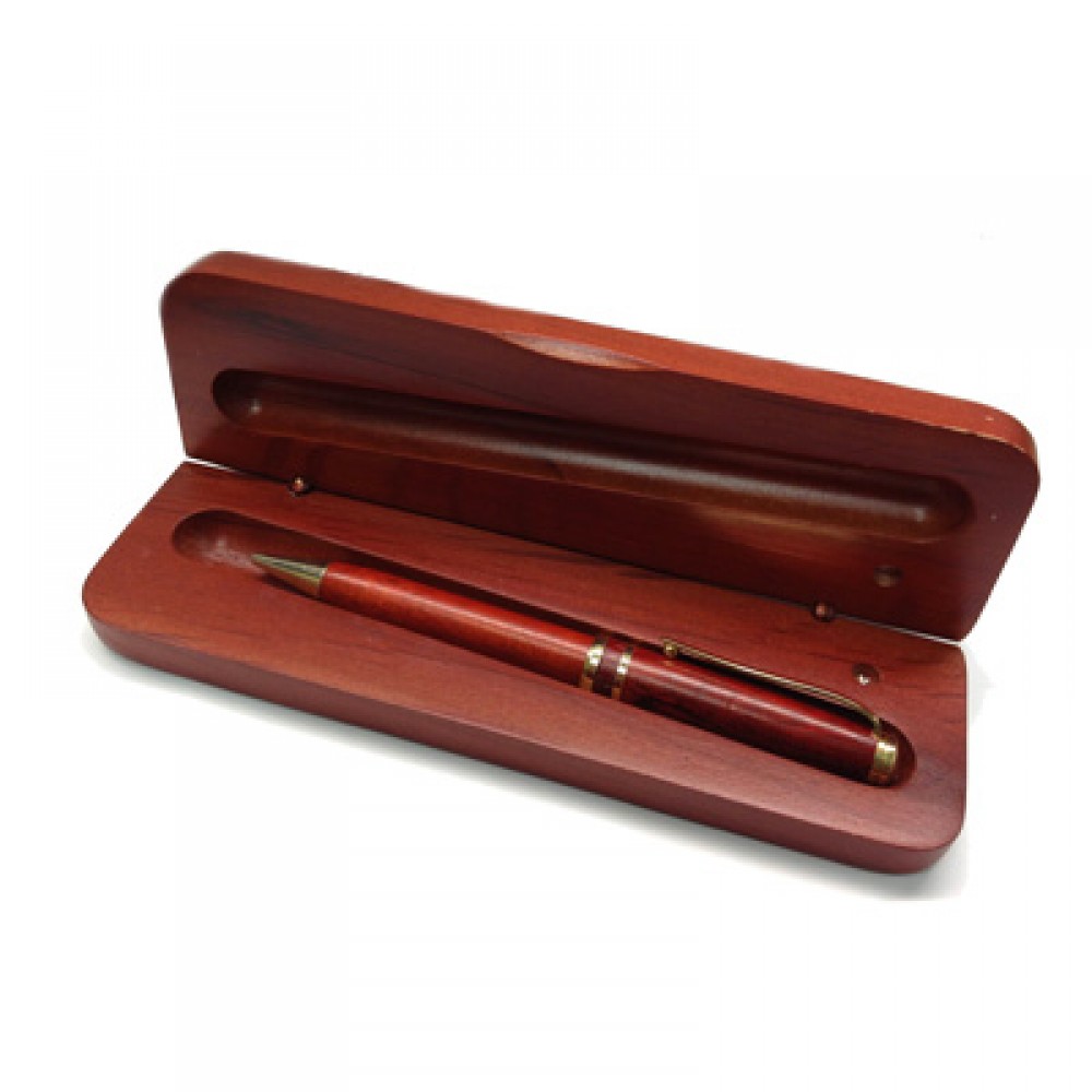 Rosewood Finish Box with Pen (Clocks & Boxes)